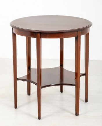 Sheraton Revival Table - Antique Mahogany Centre Tables 1890