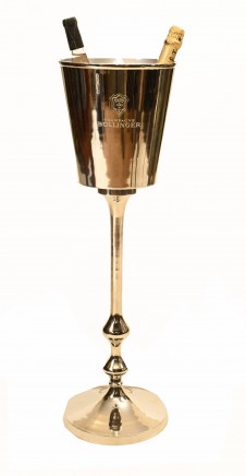 Silver Plate Bollinger Champagne Ice Bucket Cooler Stand