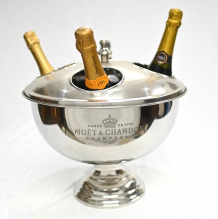 Silver Plate Champagne Cooler Ice Bucket Moet Chandon