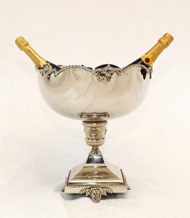 Silver Plate Punch Bowl Wine Stand Champagne Cooler Urn