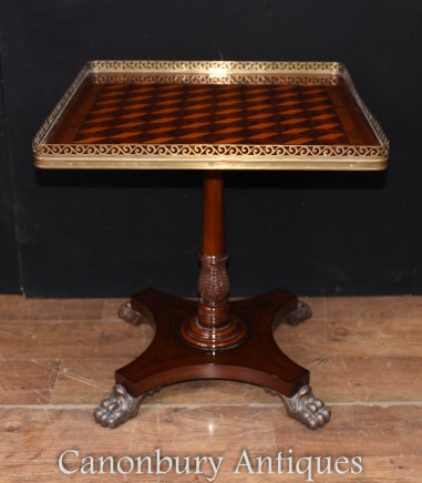 Single English Regency Parquetry Occasional Table Side Tables