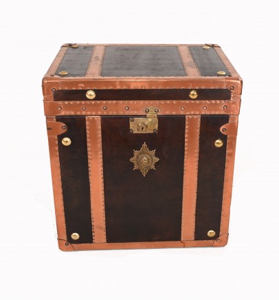 Steamer Trunk Luggage Box Case Side Table