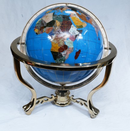 Stone and Brass World Globe Compasss