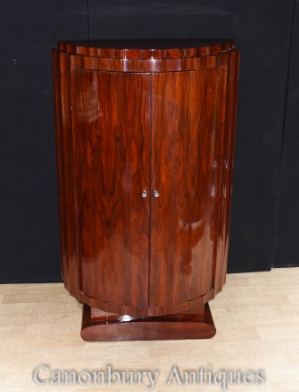 Tall Art Deco Cabinet - Drinks Cocktail Chest Furniture