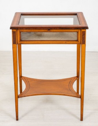 Victorian Bijouterie Display Cabinet Table 1880