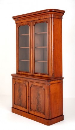 Victorian Bookcase Mahogany Library Cabinet 1860