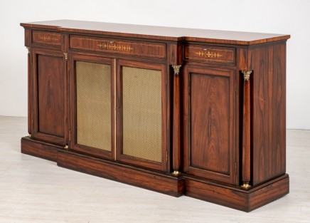 Victorian Breakfront Bookcase Cabinet Sideboard Rosewood