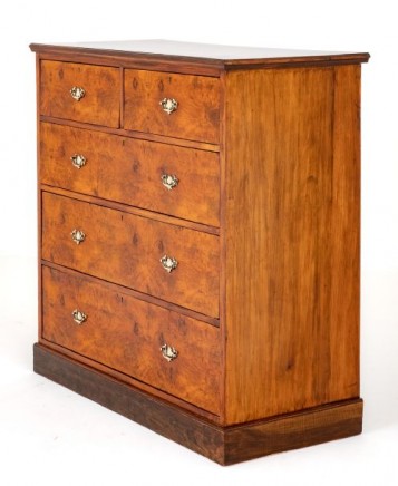 Victorian Chest Drawers Antique Walnut Commode 1890