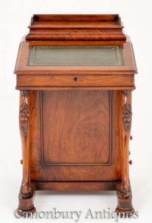 Victorian Davenport Walnut Desk Circa 1860