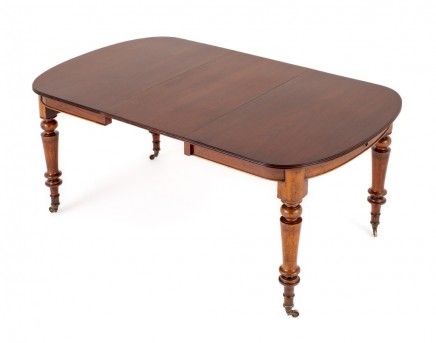 Victorian Dining Table Extending Mahogany 1860 1 Leaf