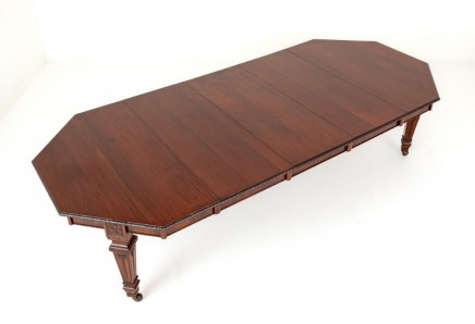 Victorian Dining Table Mahogany Octagonal End Extending 1850