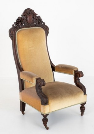 Victorian Oak Chair Antique Armchair 1860