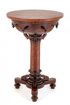 Victorian Side Table Mahogany Inlay Occasional Tables 1860