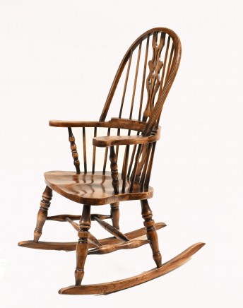 Windsor Rocking Chair - Hand Carved English  Farmhouse Chairs
