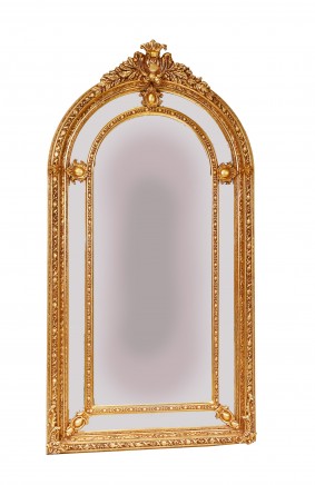 XL French Giltwood Mirror Pier XL Napoleon III 7 Feet