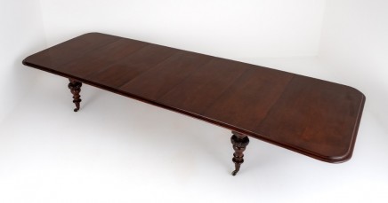 XL Victorian Dining Table Mahogany Extending 20 Seater 1850