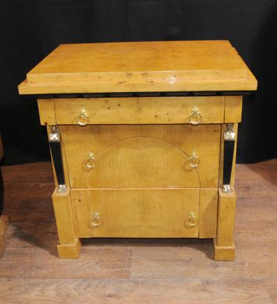 Art Deco Chest Drawers - Blonde Walnut Chests Cabinet
