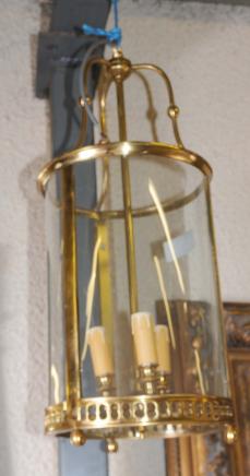 French Brass Lantern Lamp Light Chandelier