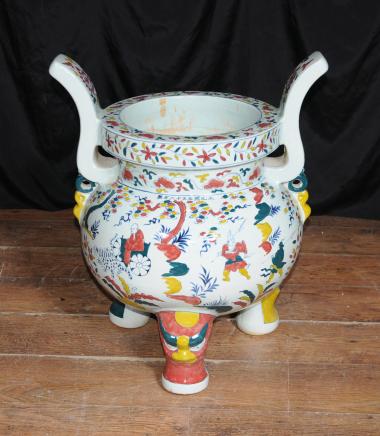 Japanese Porcelain Koro Burner Buddhist Incense Buddhism Bowl Vase Cauldron