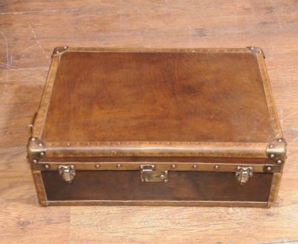 Leather Case Luggage Trunk Coffee Table Box Interior