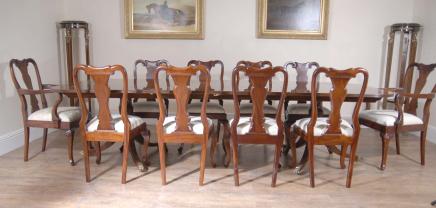 Regency Table Set Queen Anne Chairs Dining Suite