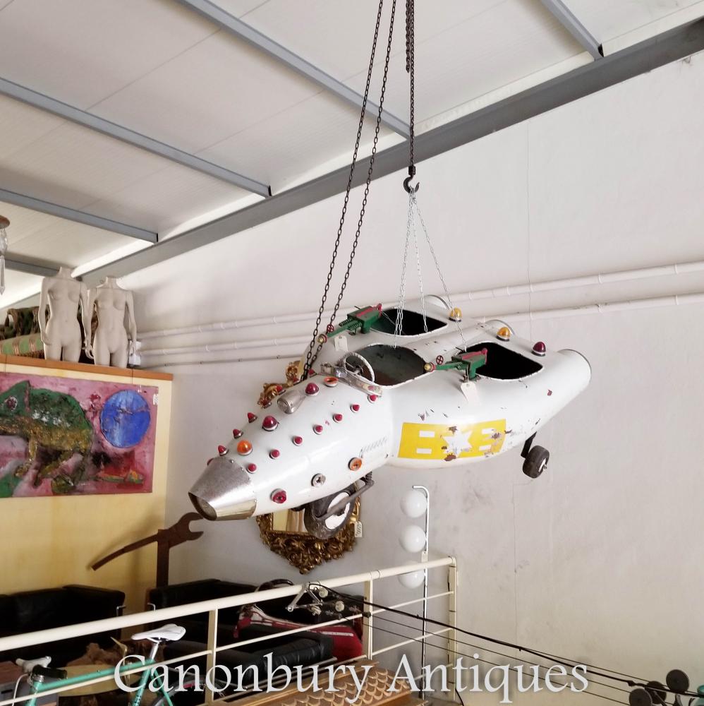 Antique Toy Spanish Spaceship Aeroplane Vintage Thunderbirds Interiors