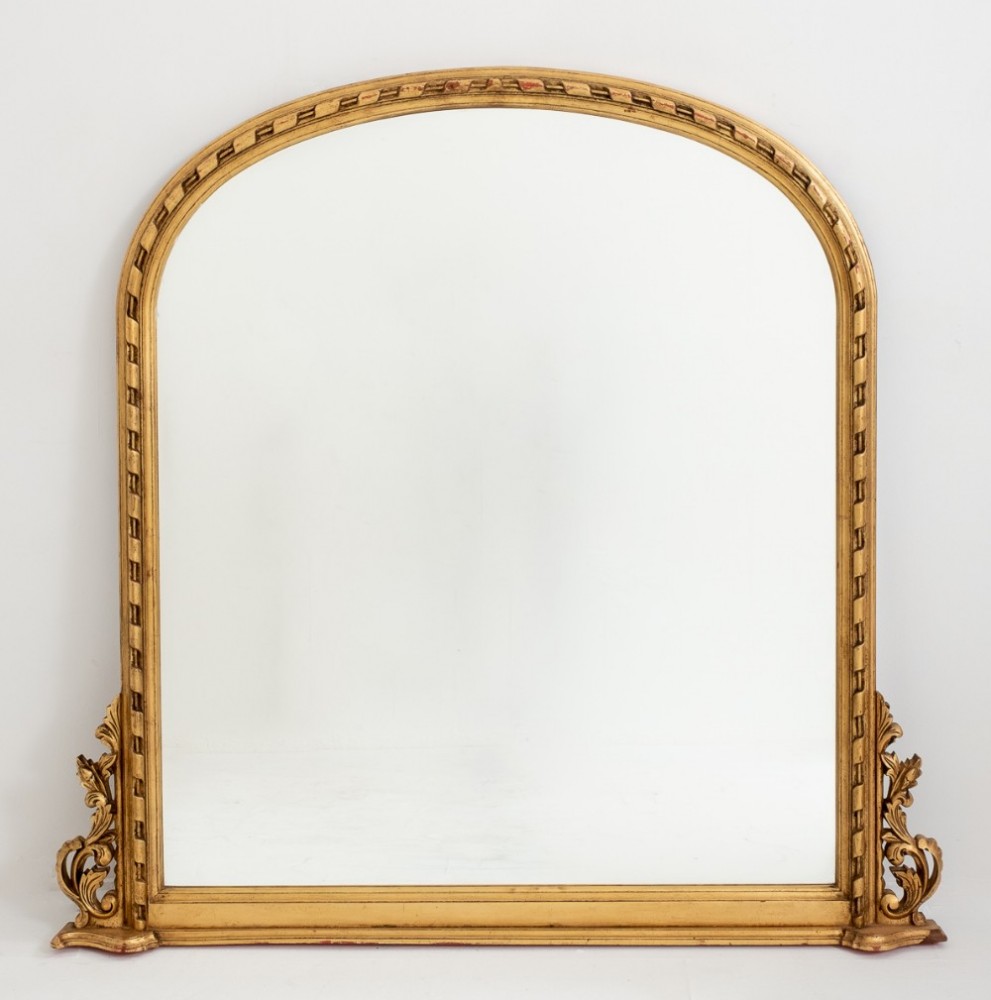 Victorian Gilt Mirror Overmantle, Victorian Overmantle Mirror Ireland