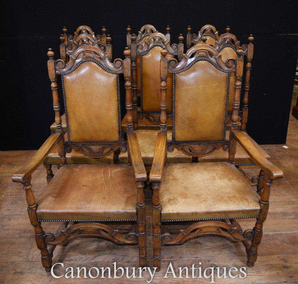 Antique Oak Dining Chairs English Farmhouse Chair 1880