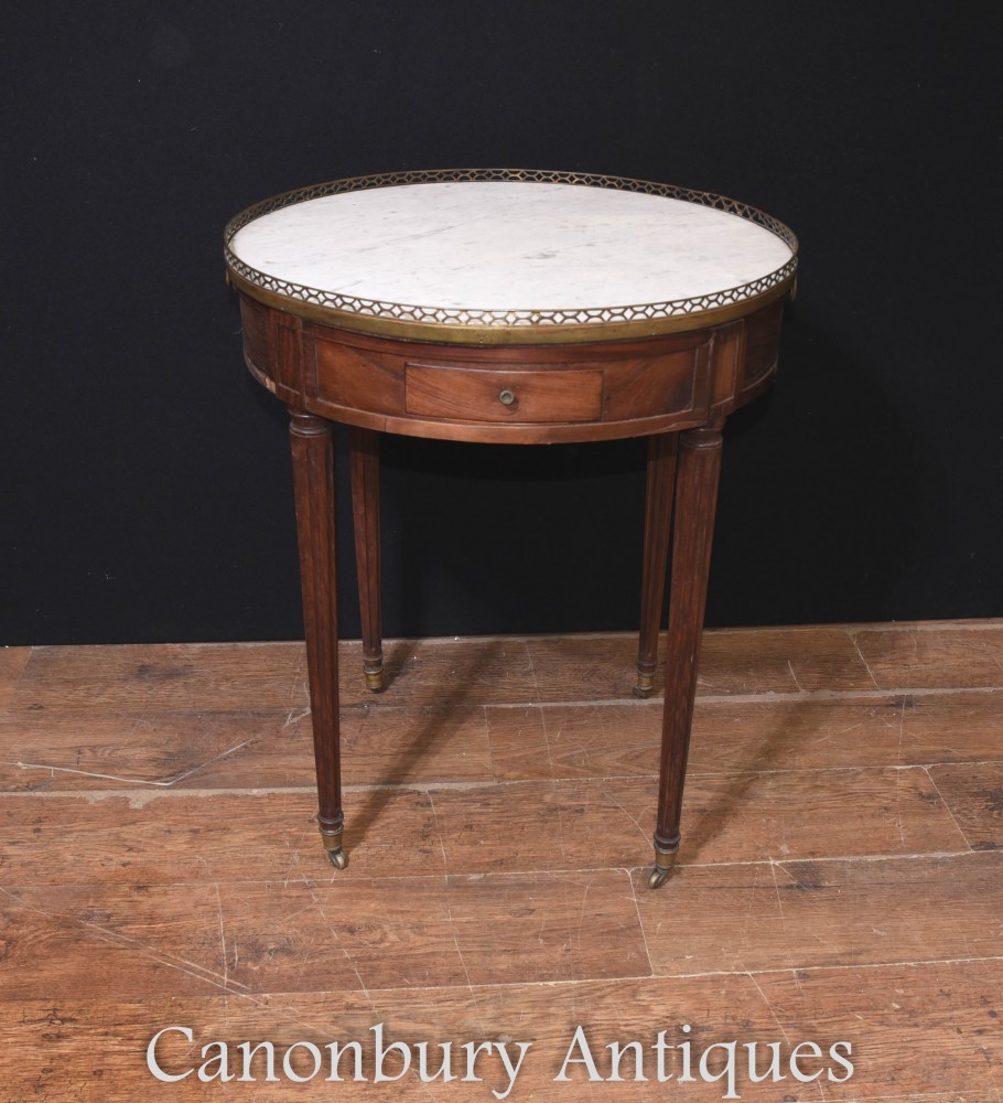 Antique Side Table - French Empire Round Occasional Tables