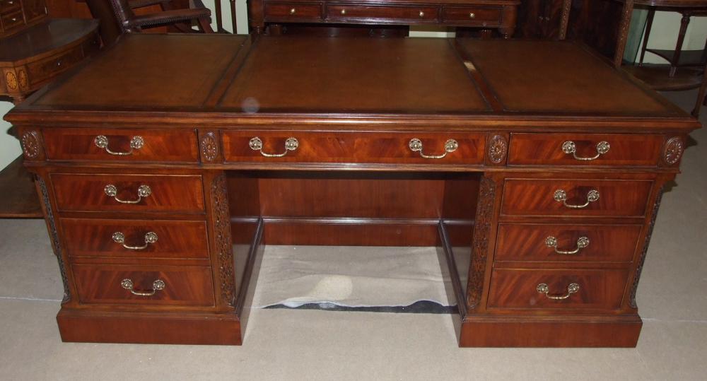 Victorian Mahogany Desk Leather Topped Ebay