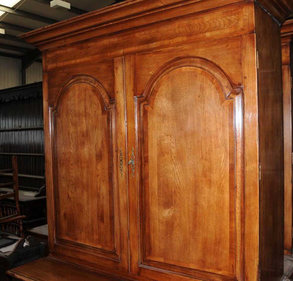 Oak Linen Cabinet  Drinks Chest Farmhouse Furniture 