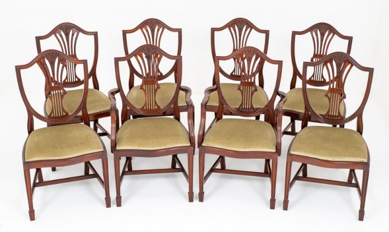 Antique Dining Chairs Mahogany Shield, Styles Of Antique Dining Chairs
